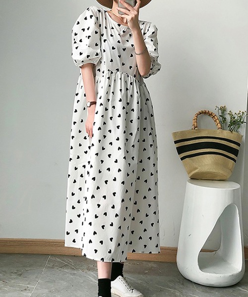 セール ボリュームスリーブドットハートワンピース ワンピース Ulysses ユリシス のファッション通販 Zozotown
