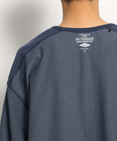 niko and...（ニコアンド）の「プレーティング2WAYＴシャツ（Tシャツ/カットソー・メンズ・ネイビー/オフホワイト/イエロー・LARGE/MEDIUM）」の9枚目の写真