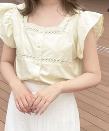 apres jour clair（アプレジュールクレア）の「【apres jour clair】スクエアネックフレンチスリーブブラウス【ZOZOTOWN限定アイテム】（シャツ/ブラウス）」