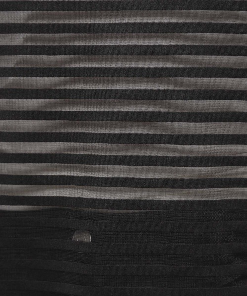 JEANASIS（ジーナシス）の「シアーボーダーLST/958375（Tシャツ/カットソー・レディース・ブラック/グリーン・FREE）」の6枚目の写真