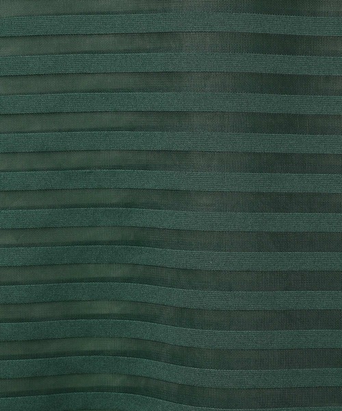 JEANASIS（ジーナシス）の「シアーボーダーLST/958375（Tシャツ/カットソー・レディース・ブラック/グリーン・FREE）」の14枚目の写真