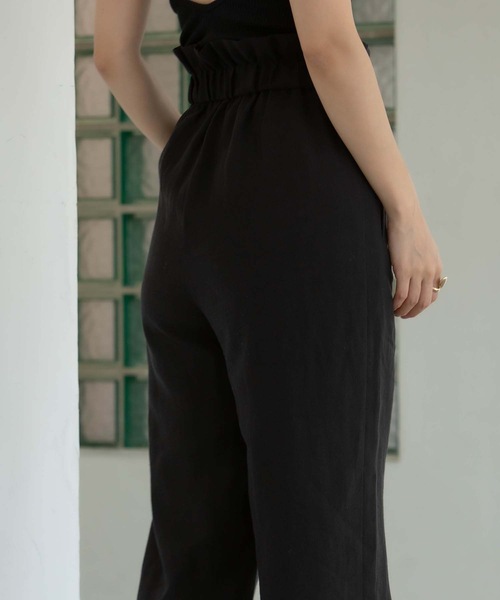ANT（アント）の「LINEN PAPER BACK CROPPED PANTS / リネンペーパーバッククロップドパンツ【ANT】（その他パンツ・レディース・ブラック/カーキ/アイボリー・FREE）」の11枚目の写真