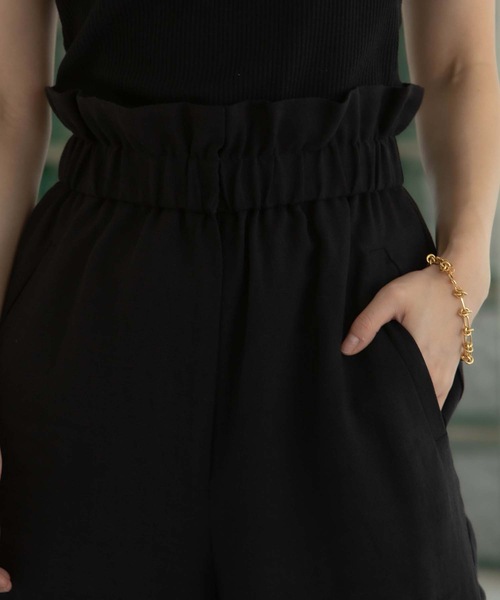 ANT（アント）の「LINEN PAPER BACK CROPPED PANTS / リネンペーパーバッククロップドパンツ【ANT】（その他パンツ・レディース・ブラック/カーキ/アイボリー・FREE）」の21枚目の写真