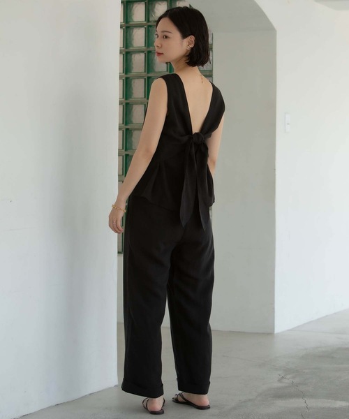 ANT（アント）の「LINEN PAPER BACK CROPPED PANTS / リネンペーパーバッククロップドパンツ【ANT】（その他パンツ・レディース・ブラック/カーキ/アイボリー・FREE）」の18枚目の写真