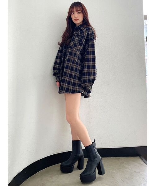 GYDA（ジェイダ）の「サイドゴアチャンキーショートブーツ