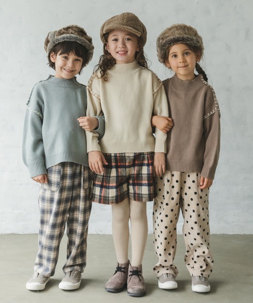 pairmanon（ペアマノン）の「【ママとおそろい】ハンドステッチ入りニット（ニット/セーター・キッズ・アイボリー/モカ/ブルー系その他3/ピンク・90/100/110/120/130/140/150）」の20枚目の写真