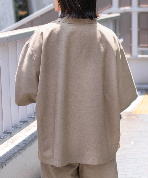 【PONてら企画】テックリネン半袖ジャケット 販売後即完売！】パルクロ限定(PONてら企画)テックリネン半袖