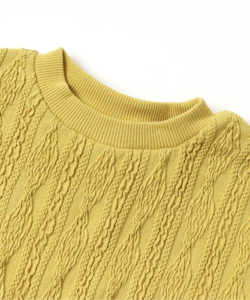 apres les cours（アプレレクール）の「WEB限定 膨れジャガードドッキングワンピース（ワンピース・キッズ・ブラウン/イエロー/アイボリー/サックスブルー・80/130/140/120/90/110/100）」の16枚目の写真