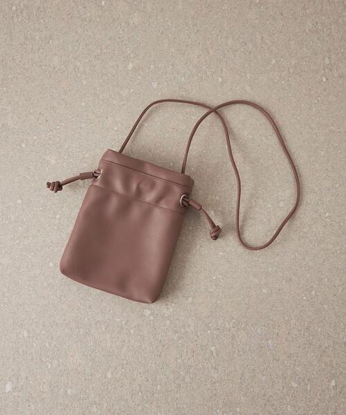 CITEN（シテン）の「＜CITEN（シテン）＞ミニ巾着 ショルダーバッグ（ショルダーバッグ・レディース・オフホワイト/ブラック/ワイン・FREE）」の5枚目の写真