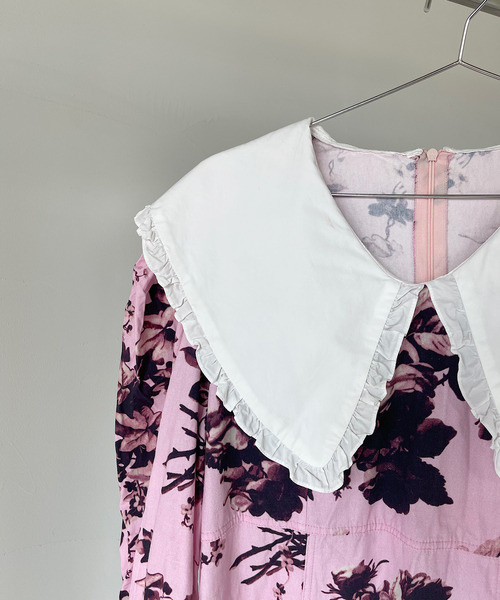 SANSeLF（サンセルフ）の「【SANSeLF】big collar classic flower tops sanw21a009（チュニック・レディース・ピンク・FREE）」の19枚目の写真