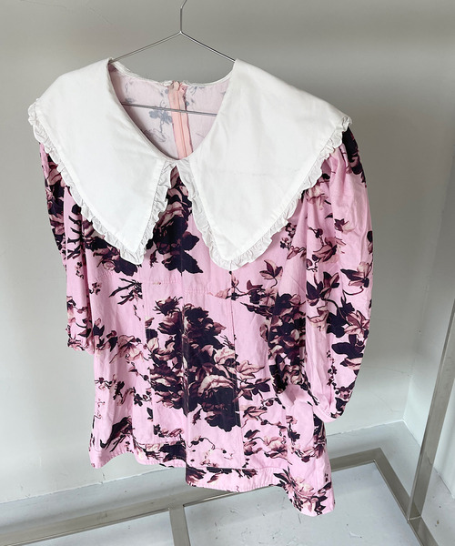 SANSeLF（サンセルフ）の「【SANSeLF】big collar classic flower tops sanw21a009（チュニック・レディース・ピンク・FREE）」の22枚目の写真