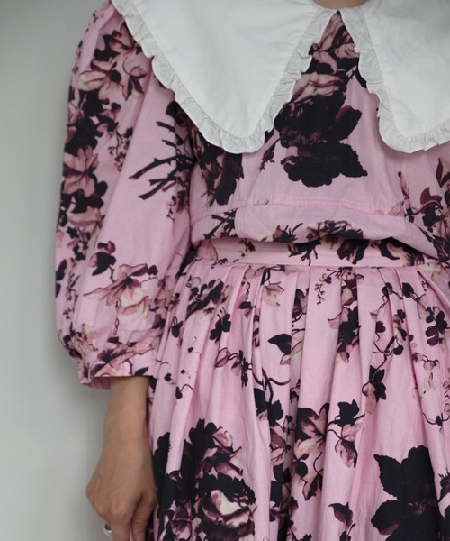 SANSeLF（サンセルフ）の「【SANSeLF】big collar classic flower tops sanw21a009（チュニック・レディース・ピンク・FREE）」の14枚目の写真