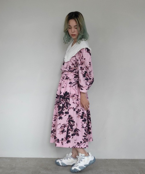 SANSeLF（サンセルフ）の「【SANSeLF】big collar classic flower tops sanw21a009（チュニック・レディース・ピンク・FREE）」の17枚目の写真