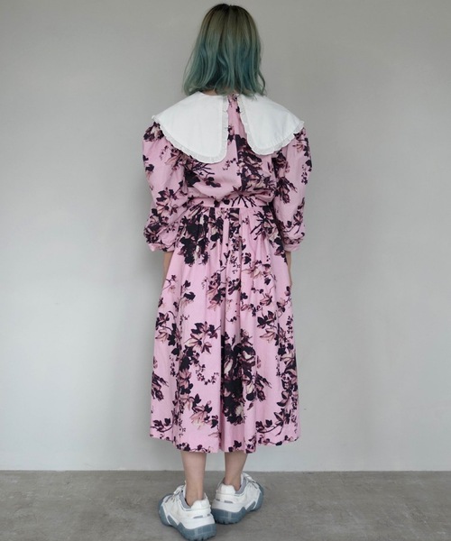 SANSeLF（サンセルフ）の「【SANSeLF】big collar classic flower tops sanw21a009（チュニック・レディース・ピンク・FREE）」の20枚目の写真