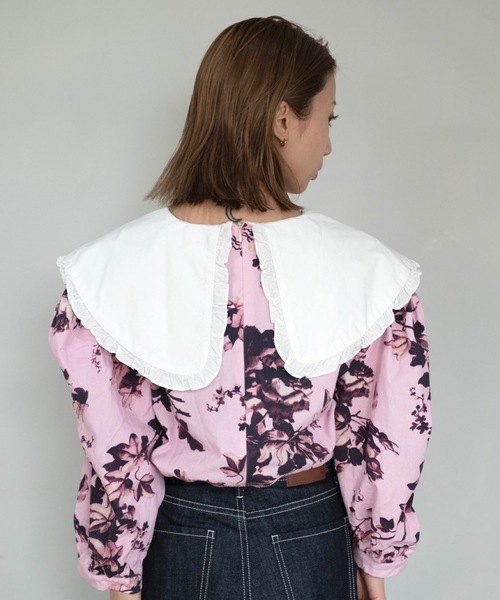 SANSeLF（サンセルフ）の「【SANSeLF】big collar classic flower tops sanw21a009（チュニック・レディース・ピンク・FREE）」の16枚目の写真