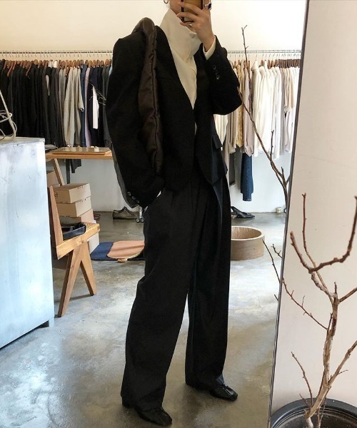 KOR（ケーオーアール）の「2way スタンドカラー ブラウス（シャツ/ブラウス・レディース・ホワイト/グレー・FREE）」の9枚目の写真