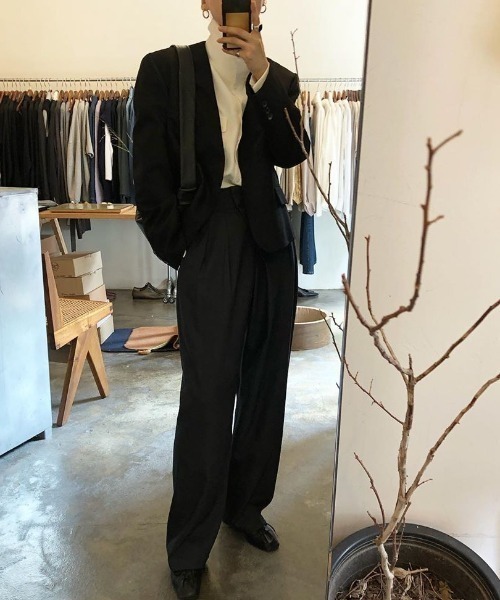 KOR（ケーオーアール）の「2way スタンドカラー ブラウス（シャツ/ブラウス・レディース・ホワイト/グレー・FREE）」の8枚目の写真