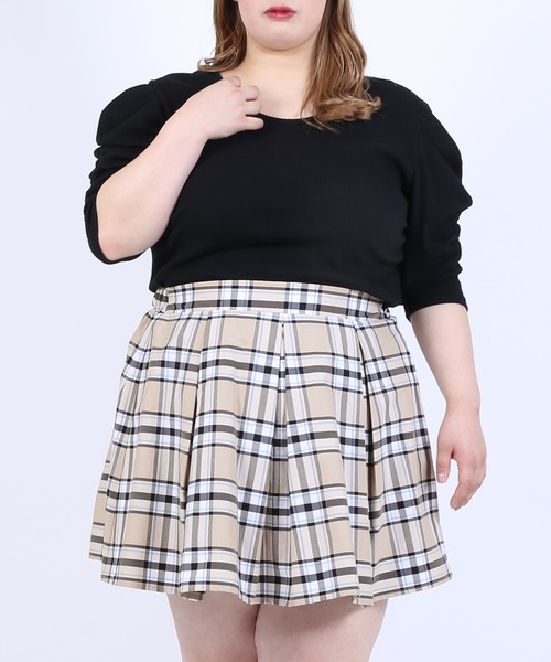 PUNYUS（プニュズ）の「シャーリングスリーブリブトップス（Tシャツ/カットソー・レディース・ブラック/アイボリー/パープル・4/3/1/2）」の6枚目の写真