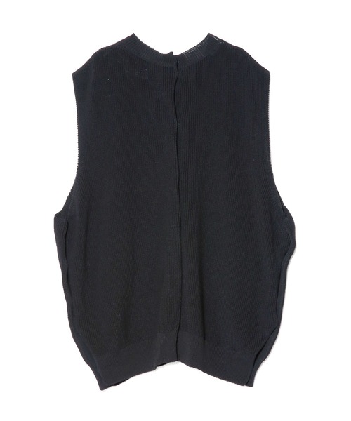 UNDECORATED(アンデコレイテッド)の「UNDECORATED アンデコレイテッド / CODE YARN KNIT VEST コードヤーン オーバーサイズ Vネック ニットベスト / UDS22802(ベスト・メンズ・ベージュ/ブラック・FREE)」の16枚目の写真