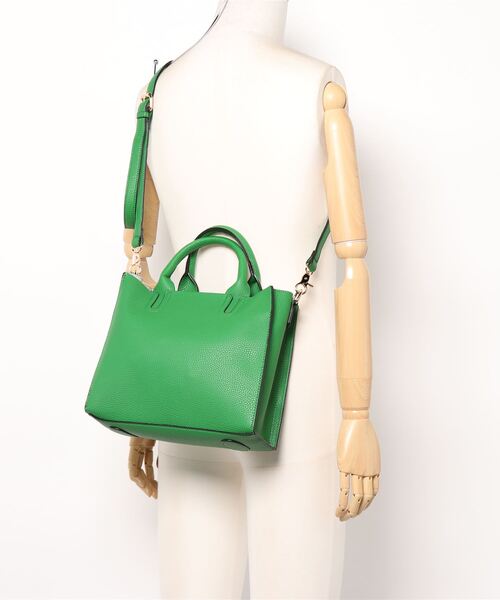 Cepica（セピカ）の「バイカラーフレームかっちりミニトート（トートバッグ・レディース・パープル/グリーン/ゴールド/シルバー/ブルー/グレイッシュベージュ・FREE）」の8枚目の写真