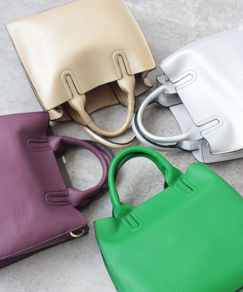 Cepica（セピカ）の「バイカラーフレームかっちりミニトート（トートバッグ・レディース・パープル/グリーン/ゴールド/シルバー/ブルー/グレイッシュベージュ・FREE）」の16枚目の写真