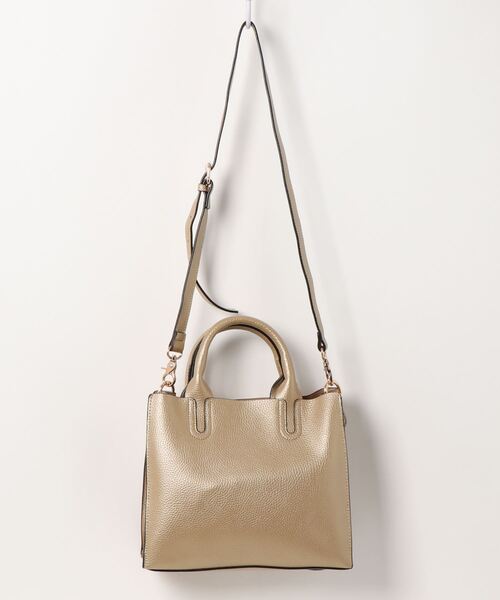 Cepica（セピカ）の「バイカラーフレームかっちりミニトート（トートバッグ・レディース・パープル/グリーン/ゴールド/シルバー/ブルー/グレイッシュベージュ・FREE）」の11枚目の写真