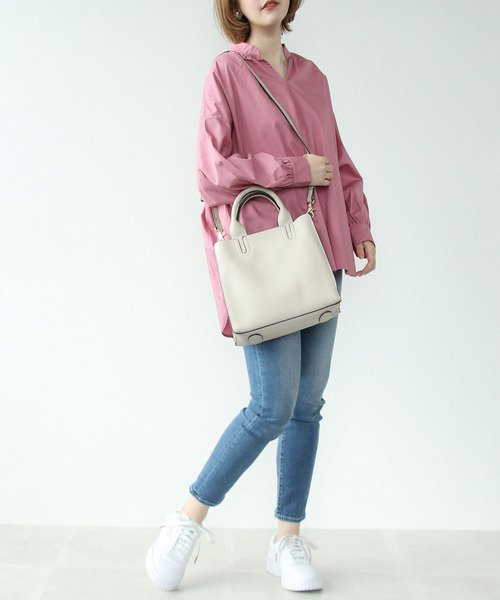 Cepica（セピカ）の「バイカラーフレームかっちりミニトート（トートバッグ・レディース・パープル/グリーン/ゴールド/シルバー/ブルー/グレイッシュベージュ・FREE）」の19枚目の写真