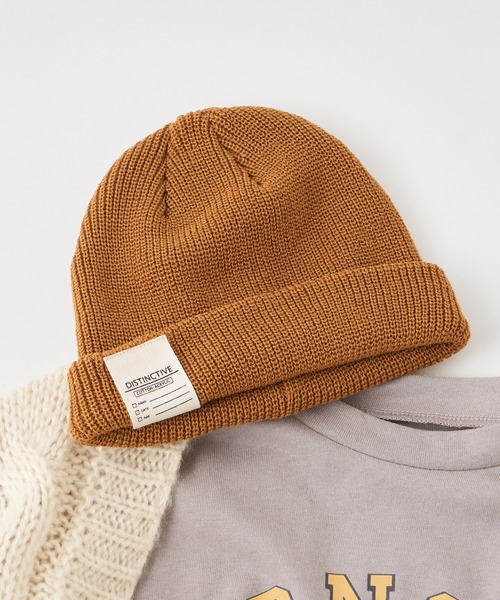 CIAOPANIC TYPY（チャオパニックティピー）の「【KIDS】ニットワッチキャップ（キャップ・キッズ・ブラック/オレンジ/カーキ/マスタード/アイボリー・ONE SIZE）」の4枚目の写真