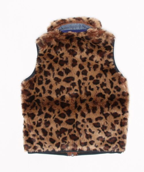 DENIM DUNGAREE(デニムダンガリー)の「ヒョウ柄ボア ベスト(その他アウター・キッズ・ベージュ・100/110/120)」の3枚目の写真