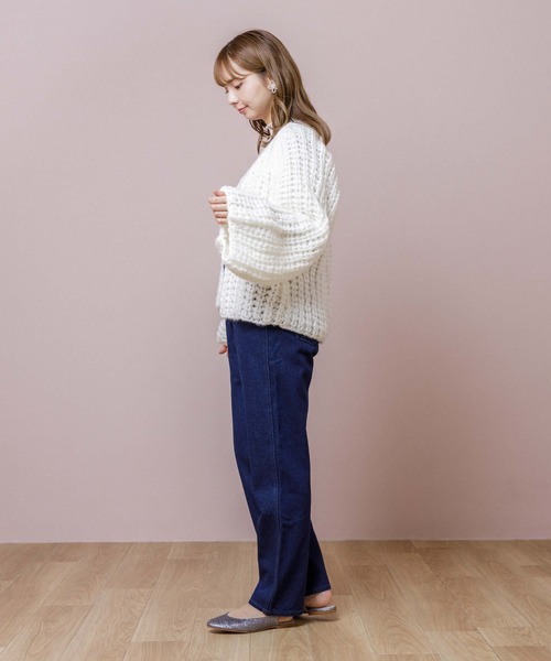 flower（フラワー）の「ウォーミーカーディガン（カーディガン/ボレロ・レディース・ホワイト/グレー・FREE）」の7枚目の写真