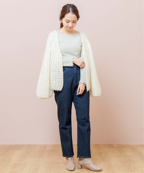 flower（フラワー）の「ウォーミーカーディガン（カーディガン/ボレロ・レディース・ホワイト/グレー・FREE）」の13枚目の写真