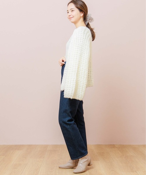 flower（フラワー）の「ウォーミーカーディガン（カーディガン/ボレロ・レディース・ホワイト/グレー・FREE）」の16枚目の写真