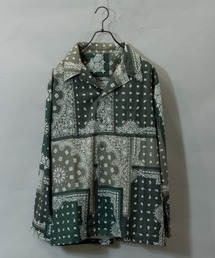 GA BANDANA L/S SHIRT/バンダナ柄 長袖シャツ/開襟シャツ