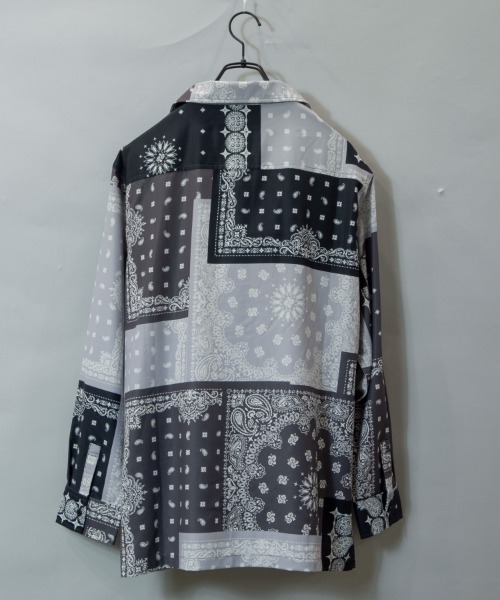 GALLIS ADDICTION(ガリスアディクション)の「GA BANDANA L/S SHIRT/バンダナ柄 長袖シャツ/開襟シャツ(シャツ/ブラウス・メンズ・ブラック/ネイビー/グリーン・FREE)」の10枚目の写真
