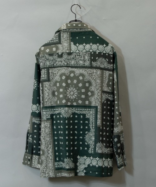 GALLIS ADDICTION(ガリスアディクション)の「GA BANDANA L/S SHIRT/バンダナ柄 長袖シャツ/開襟シャツ(シャツ/ブラウス・メンズ・ブラック/ネイビー/グリーン・FREE)」の8枚目の写真