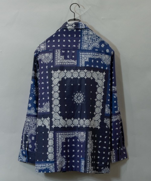 GALLIS ADDICTION(ガリスアディクション)の「GA BANDANA L/S SHIRT/バンダナ柄 長袖シャツ/開襟シャツ(シャツ/ブラウス・メンズ・ブラック/ネイビー/グリーン・FREE)」の5枚目の写真