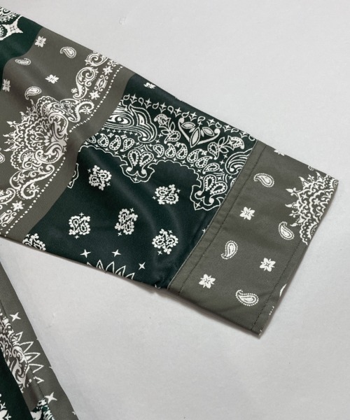 GALLIS ADDICTION(ガリスアディクション)の「GA BANDANA L/S SHIRT/バンダナ柄 長袖シャツ/開襟シャツ(シャツ/ブラウス・メンズ・ブラック/ネイビー/グリーン・FREE)」の6枚目の写真