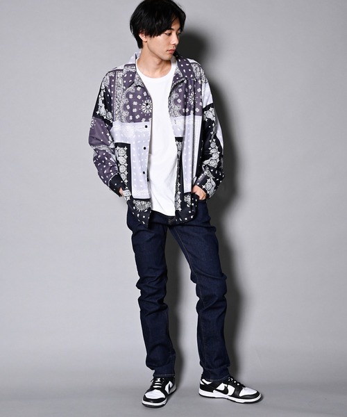 GALLIS ADDICTION(ガリスアディクション)の「GA BANDANA L/S SHIRT/バンダナ柄 長袖シャツ/開襟シャツ(シャツ/ブラウス・メンズ・ブラック/ネイビー/グリーン・FREE)」の16枚目の写真