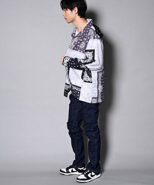 GALLIS ADDICTION(ガリスアディクション)の「GA BANDANA L/S SHIRT/バンダナ柄 長袖シャツ/開襟シャツ(シャツ/ブラウス・メンズ・ブラック/ネイビー/グリーン・FREE)」の18枚目の写真