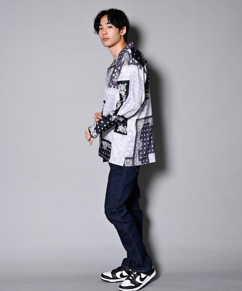 GALLIS ADDICTION(ガリスアディクション)の「GA BANDANA L/S SHIRT/バンダナ柄 長袖シャツ/開襟シャツ(シャツ/ブラウス・メンズ・ブラック/ネイビー/グリーン・FREE)」の19枚目の写真