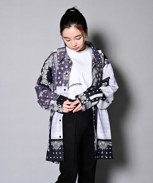 GALLIS ADDICTION(ガリスアディクション)の「GA BANDANA L/S SHIRT/バンダナ柄 長袖シャツ/開襟シャツ(シャツ/ブラウス・メンズ・ブラック/ネイビー/グリーン・FREE)」の21枚目の写真