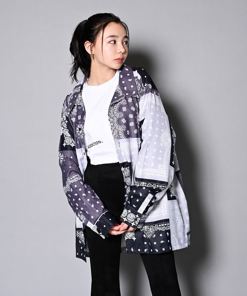 GALLIS ADDICTION(ガリスアディクション)の「GA BANDANA L/S SHIRT/バンダナ柄 長袖シャツ/開襟シャツ(シャツ/ブラウス・メンズ・ブラック/ネイビー/グリーン・FREE)」の22枚目の写真