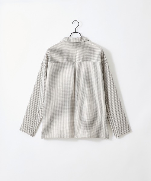 Craft Nicholson(クラフトニコルソン)の「TRストレッチ オーバーサイズハープジップL/Sシャツ(シャツ/ブラウス・メンズ・チャコールグレー/ベージュ系その他/ブラック・M/L)」の15枚目の写真