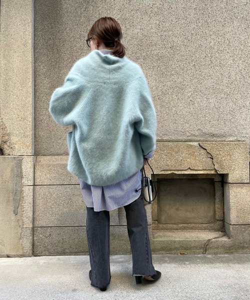 DouDou（ドゥドゥ）の「ミンク加工ラクーンカーディガン（カーディガン/ボレロ・レディース・ブラウン/スカイブルー・FREE）」の12枚目の写真