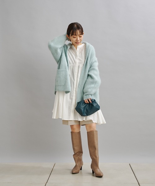 DouDou（ドゥドゥ）の「ミンク加工ラクーンカーディガン（カーディガン/ボレロ・レディース・ブラウン/スカイブルー・FREE）」の21枚目の写真