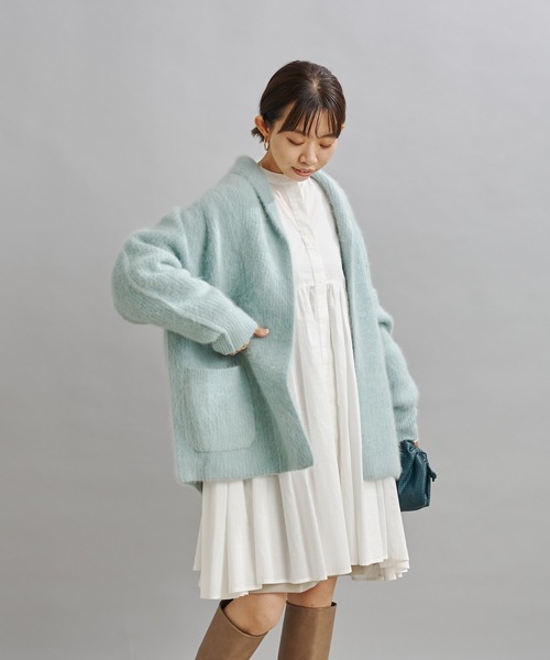 DouDou（ドゥドゥ）の「ミンク加工ラクーンカーディガン（カーディガン