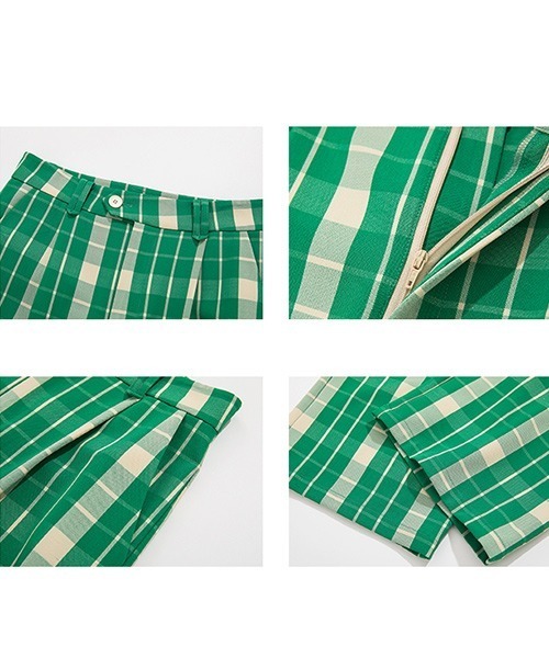 Fano Studios(ファノ ストゥディオズ)の「【Fano Studios】Tartan plaid color pants FQ21K031(スラックス・レディース・グリーン・L/S/M)」の12枚目の写真