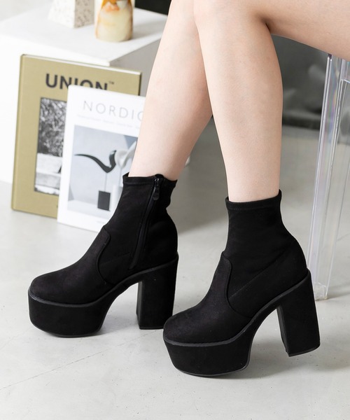 ブラックプラットフォームブーツ Rick Owens プラットフォーム ブーツ | ブラック | FARFETCH JP