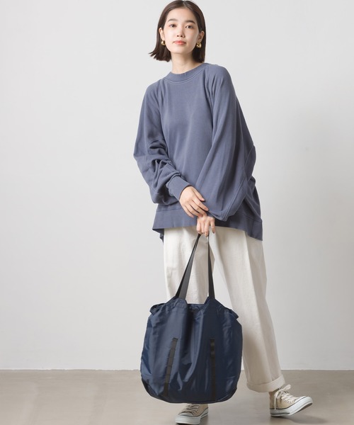 OMNES（オムネス）の「撥水加工22L　ポケッタブルエコバッグ（エコバッグ/サブバッグ・レディース・ブラック/ネイビー/ピンク・FREE）」の4枚目の写真