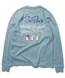 《BEN DAVIS》PRINT LONG SLEEVE-triple icon